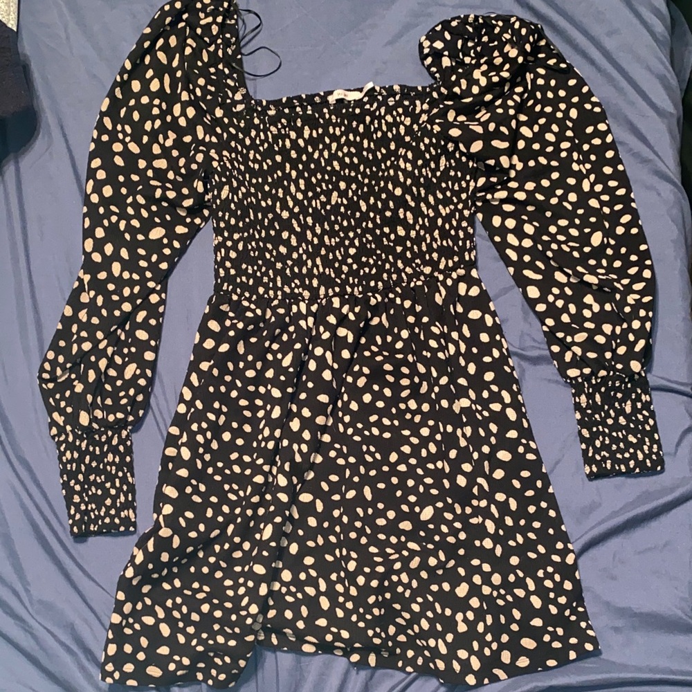Cream Long Sleeve Dress